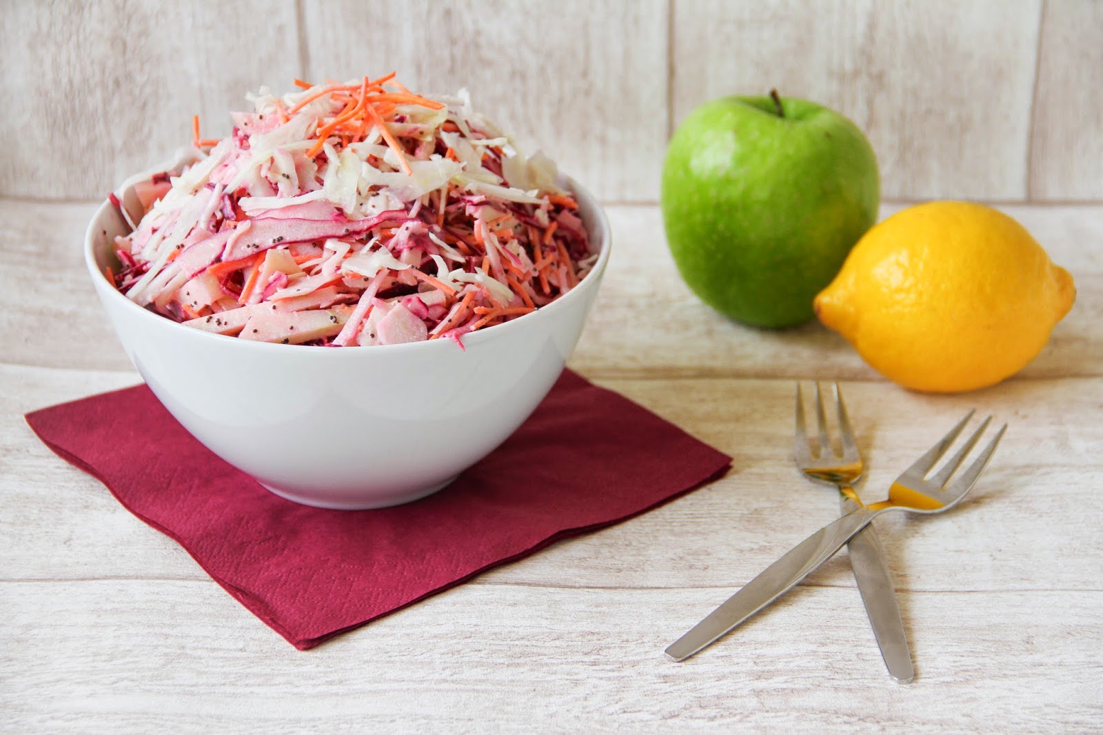 Passion Meets Creativity Apple Poppy Seed Coleslaw