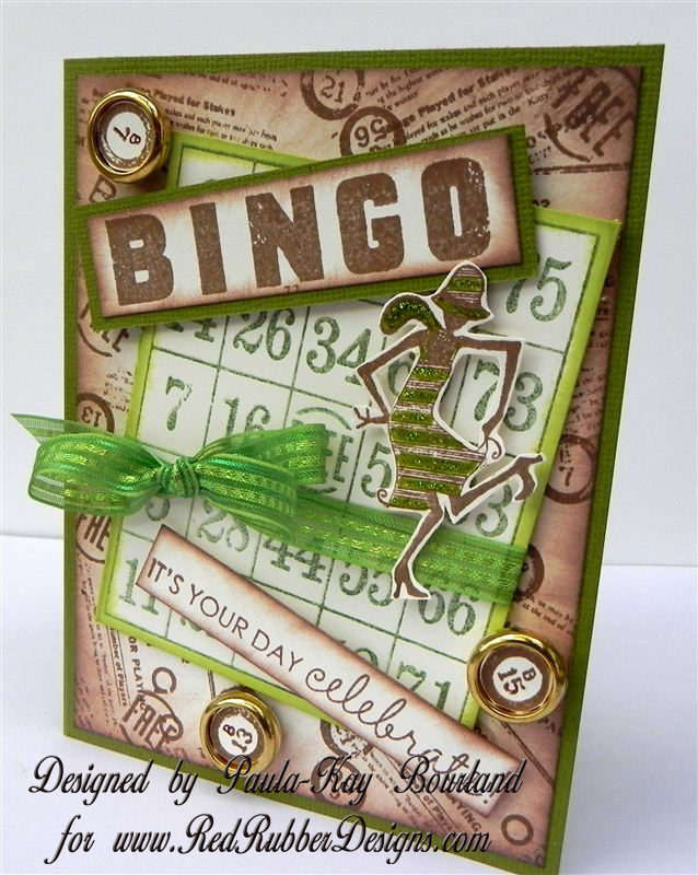 Creative Stamping with PaulaKay Bingo Birthday card