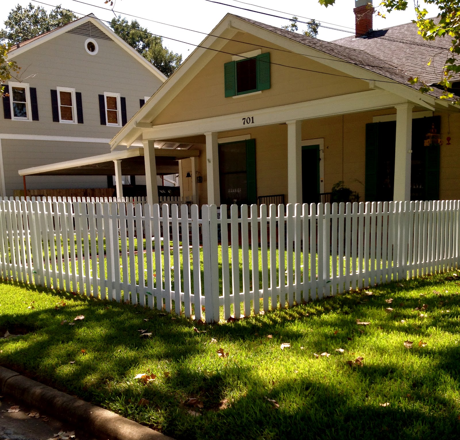 The Brenham House White Picket Fences in Brenham, Texas