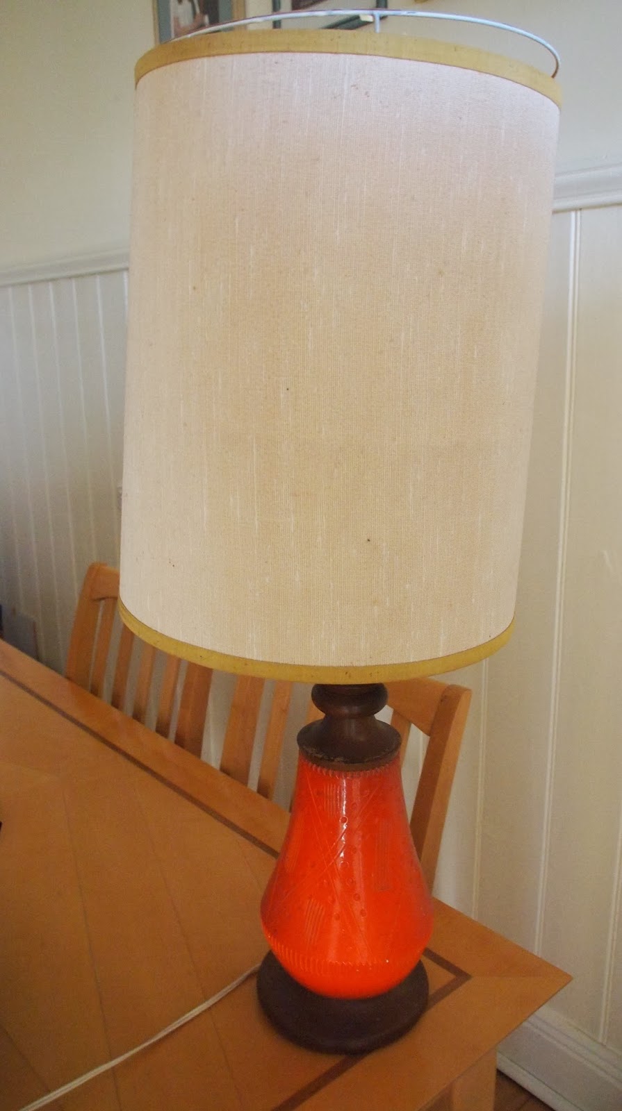 THE THRIFTY CHALLENGE Updating a thrifted lamp.