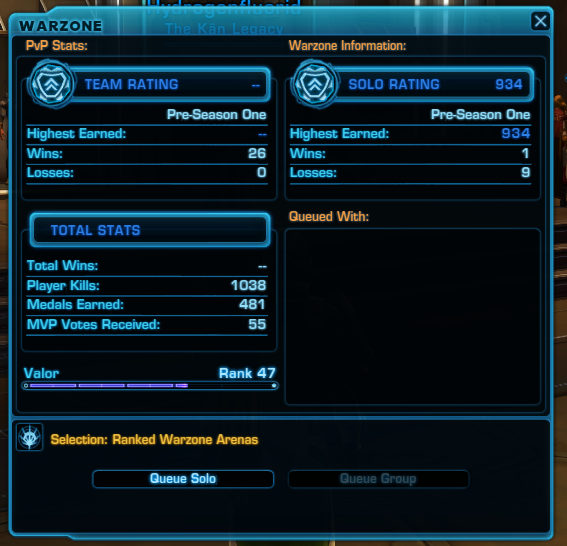swtor arena matchmaking Newish to arenas and trying to get my head around a few things (sorry if this has been posted elsewhere before, i couldnt find it) matchmaking rating, as i understand - determines the level of skill shall we say team i come up against you are going to come up against something with round about. swtor arena matchmaking Newish to arenas and trying to get my head around a few things (sorry if this has been posted elsewhere before, i couldnt find it) matchmaking rating, as i understand - determines the level of skill shall we say team i come up against you are going to come up against something with round about.