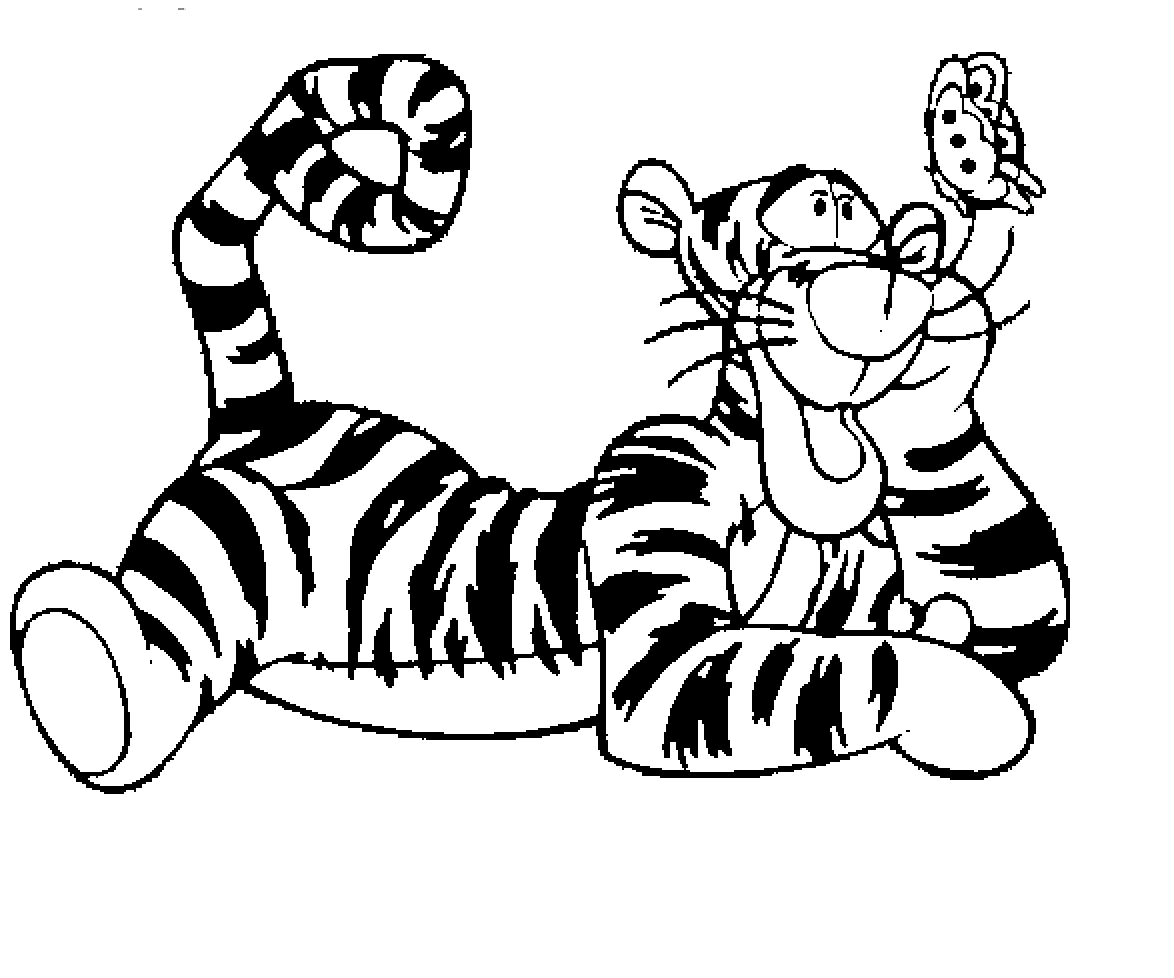 Winnie The Pooh Cute Tigger For Kids Colour Drawing HD Wallpaper