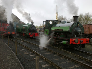 The three steamers being prepared, with Tom on Cochrane