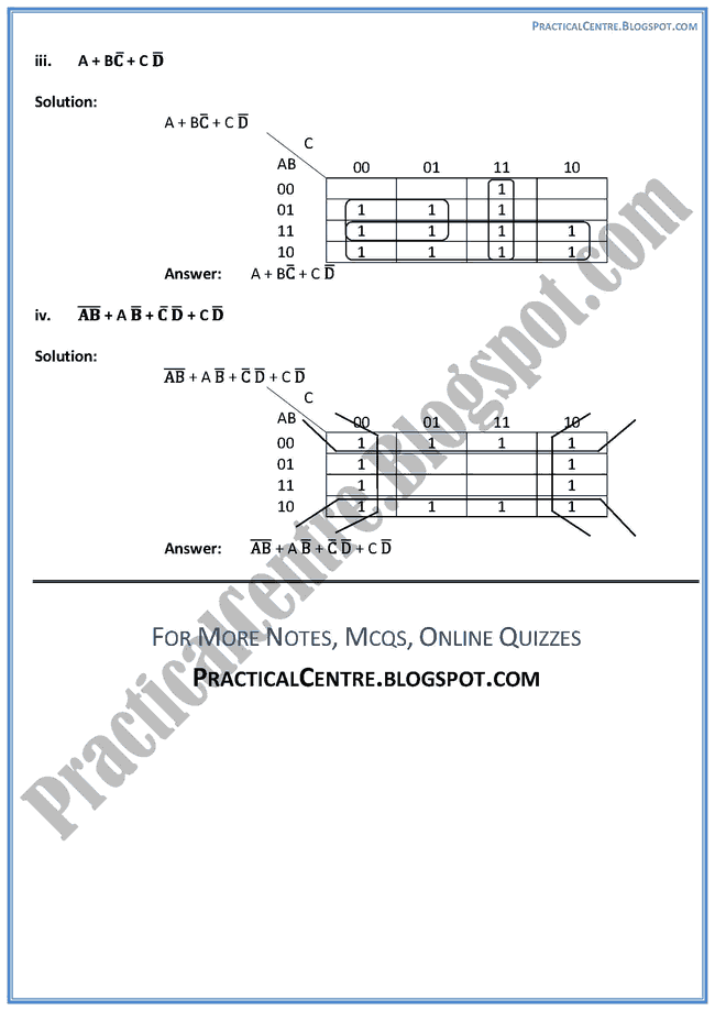 boolean-algebra-descriptive-questions-answers-computer-9th