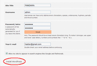 cara install wordpress di localhost