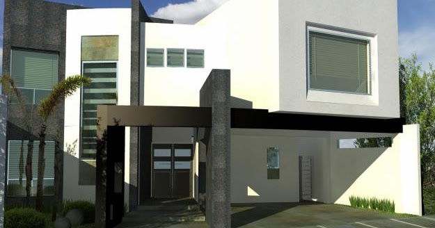 Fachadas Contemporáneas: Hermosa residencia con fachada contemporánea