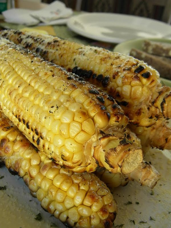 Hot Mess Cooking Grilled Corn on the Cob with a Parmesan Crust