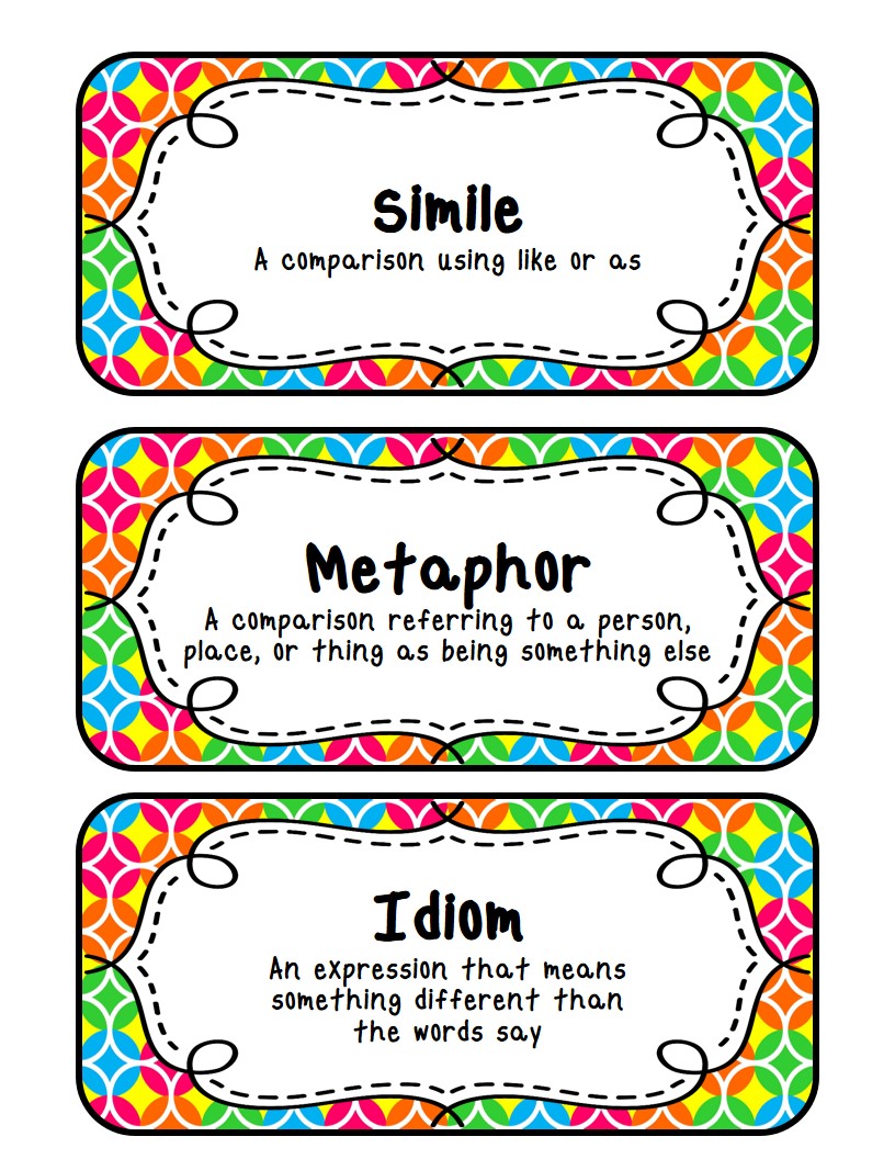 Similes And Metaphors Worksheet