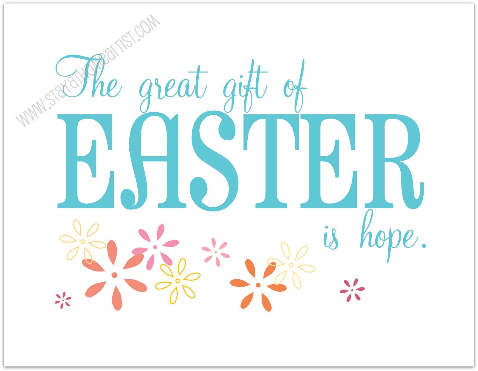 "The great gift of Easter" free printable...
