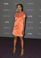 Kerry Washington strikes a pose in a short pink dress