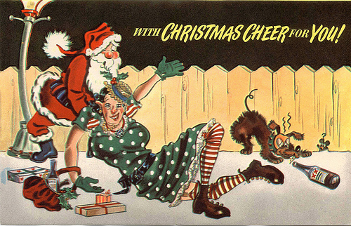 Is it weird ?: Weird Vintage Christmas Cards