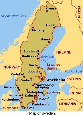 google maps europe: Map of Sweden Cities Pictures