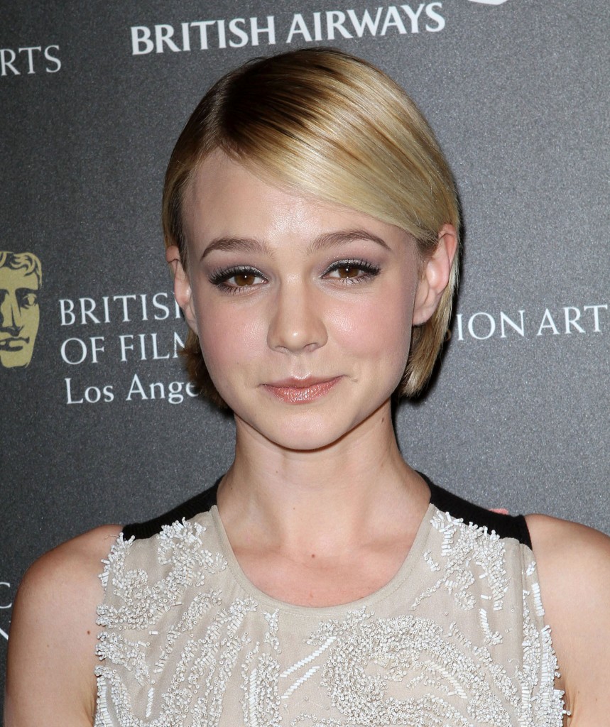 Carey Mulligan New Pixie Hairstyles Angled Bob Hairstyle