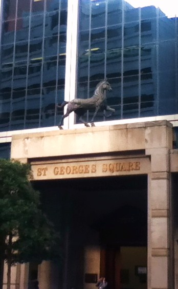 St George's Square Horse Sculpture by Ludovico De Luigi