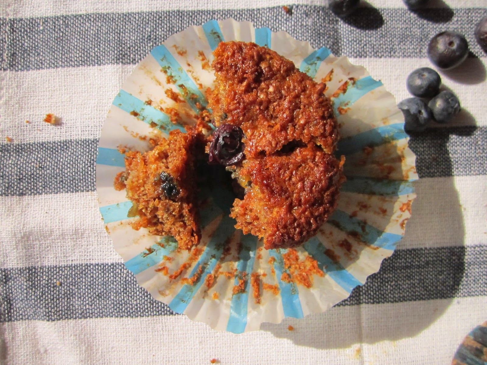 Muffins De Salvado De Trigo De La Cafetería Blue Sky