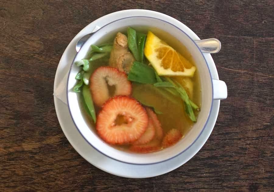 edible culture Ginger fruit and herb tea