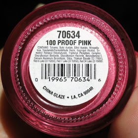 China Glaze 100 Proof Pink label Tequila Toes collection