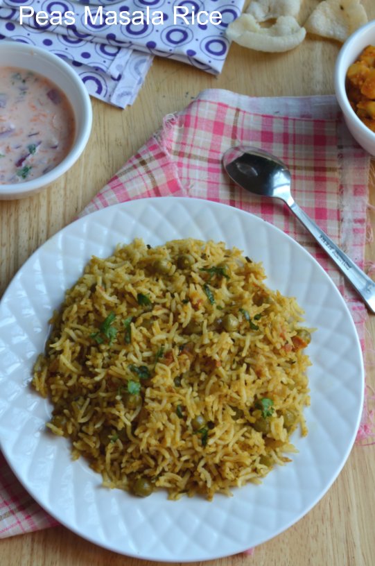 Peas Masala Rice Nalini'sKitchen