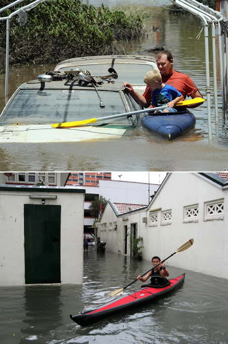 Foto Lucu : Solusi Cerdik Menghadapi Bencana Banjir [ www.BlogApaAja.com ]