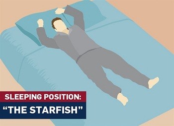 position starfish sleep positions sleeping men head pain should both source pillow