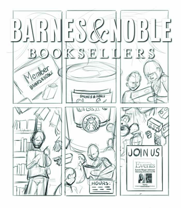 Life Needs Art Barnes Noble Tribeca Store Mural