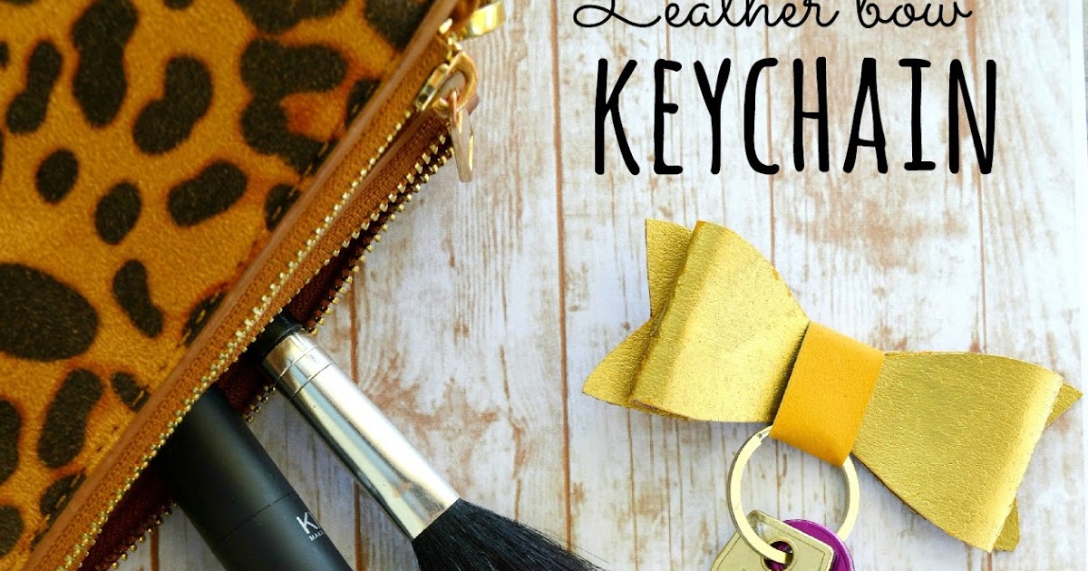 happy girly crafty Faux leather bow keychain DIY!