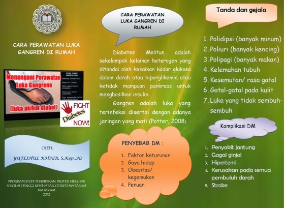 LEAFLET PERAWATAN LUKA GANGREN DI RUMAH