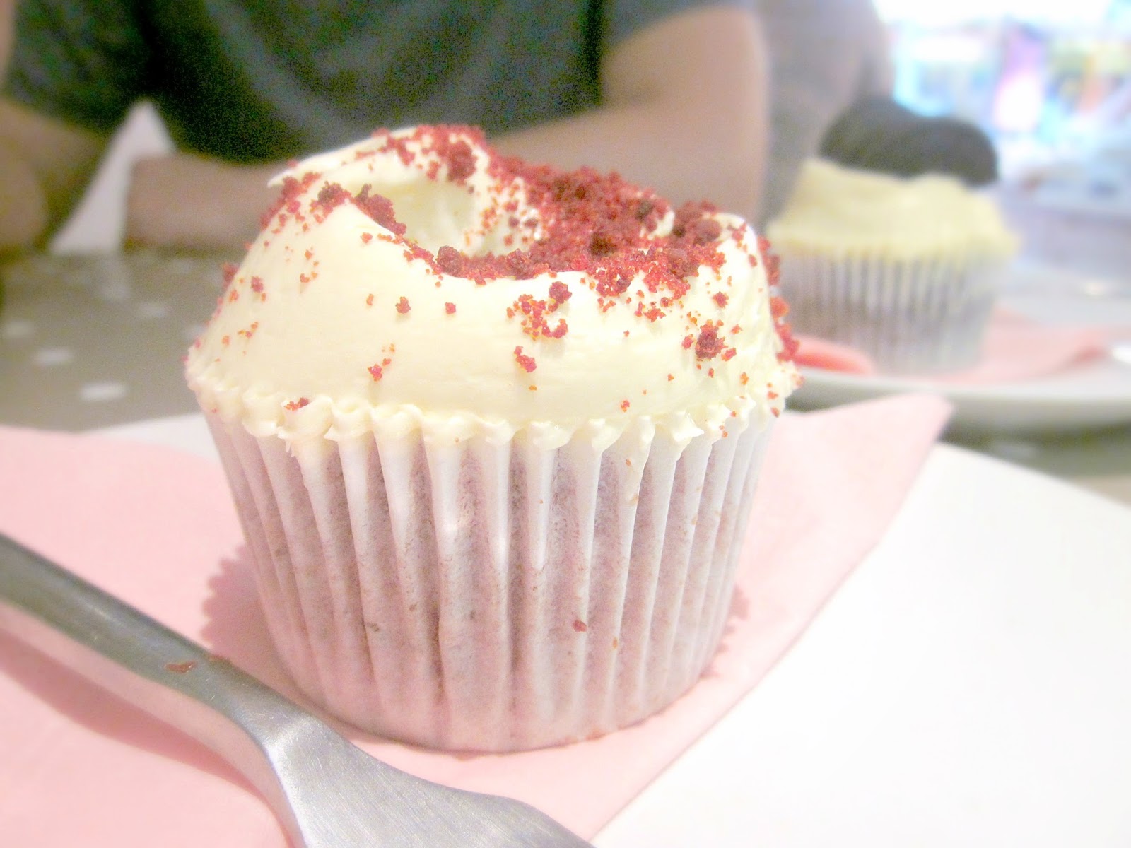 red velvet cupcake in brighton
