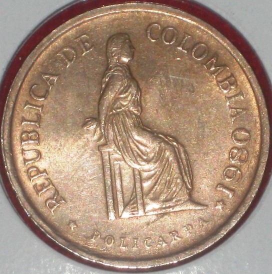 MI COLECCION DE MONEDAS Colombia 5 Pesos de 1980