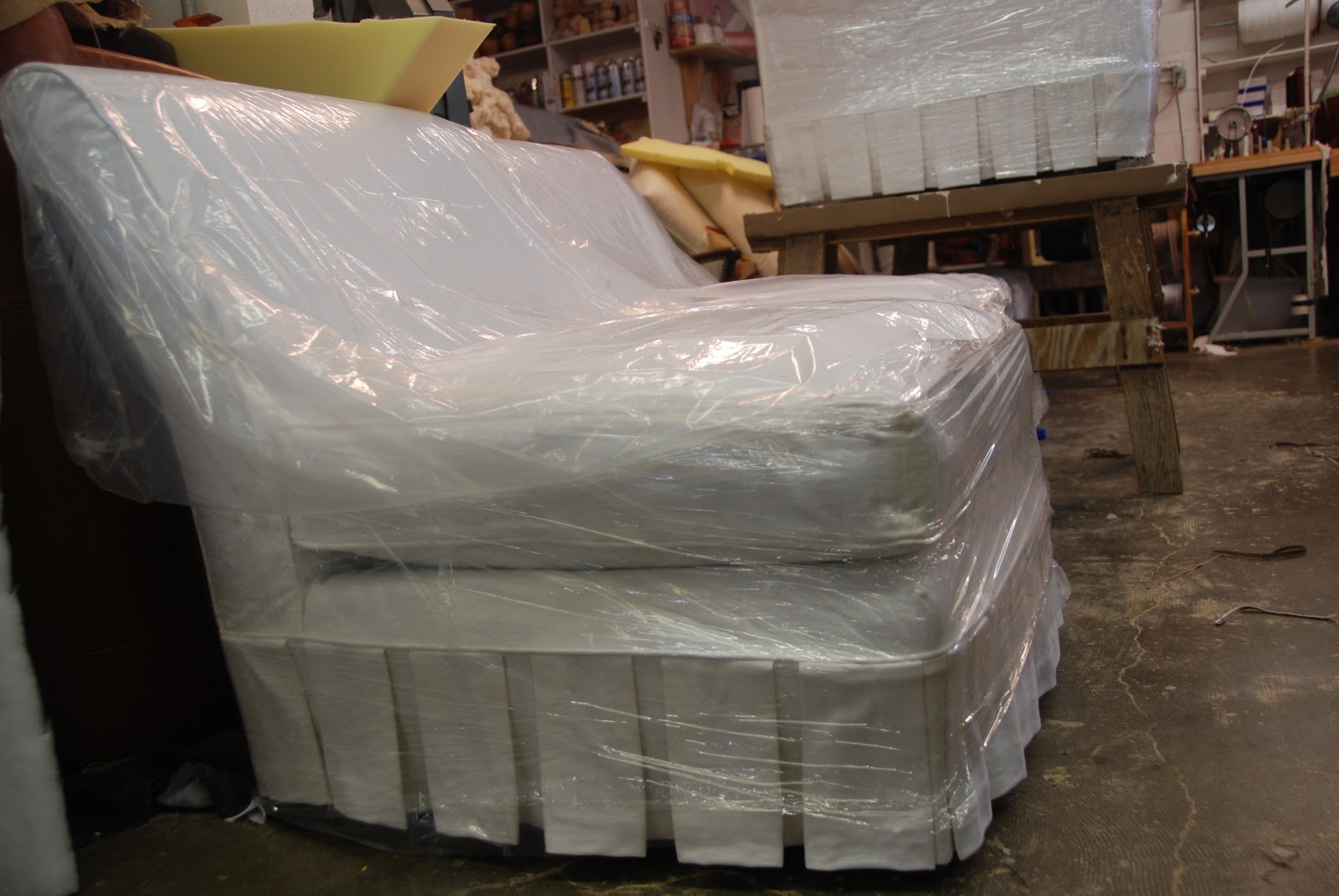 Pollins of Napa White Slipcovered Sofa