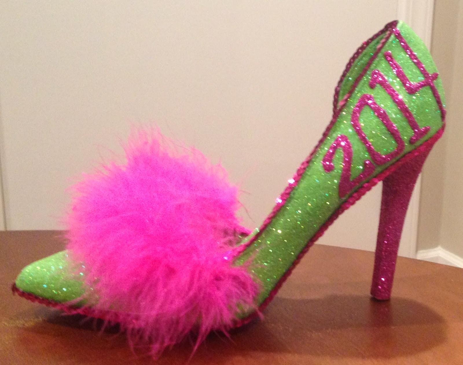 Confessions of a glitter addict Hot Pink and Lime Green Shoe
