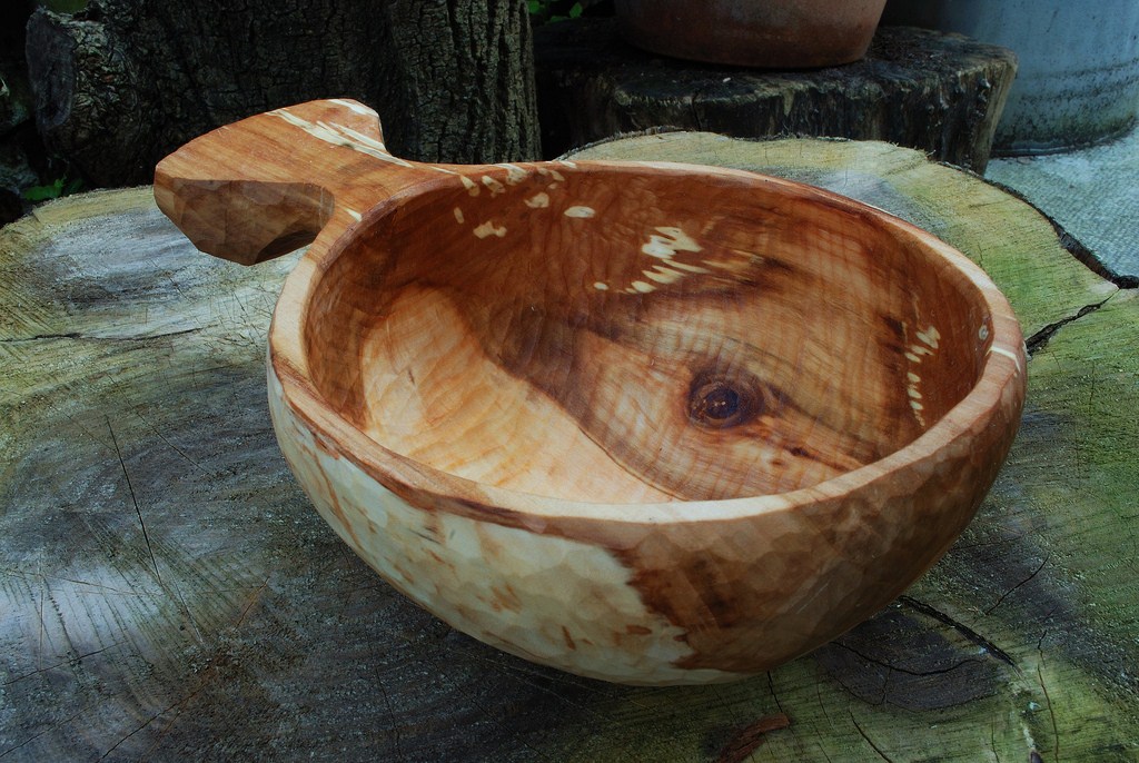 Simon Hill Green Wood Carving Apple Kuksa.