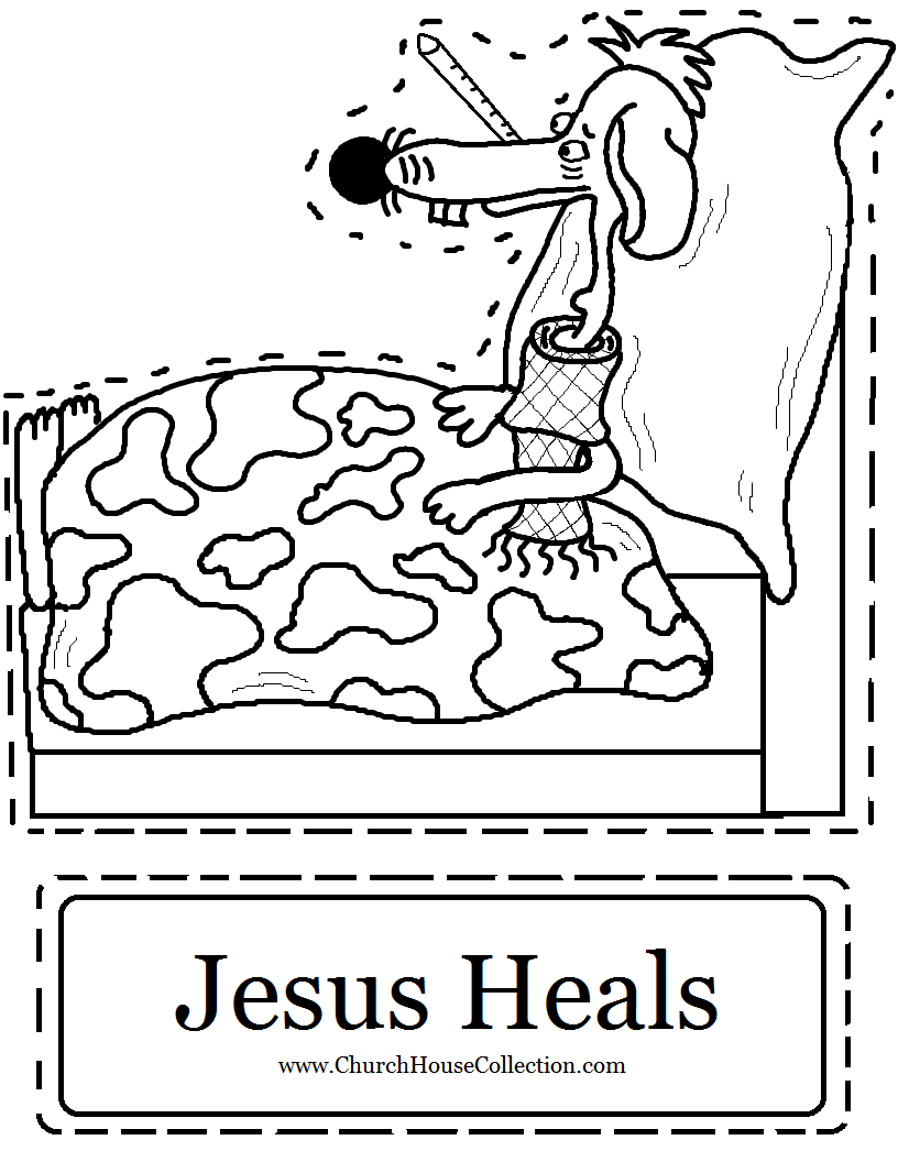 Church House Collection Blog: Sick Dog With Thermometer "Jesus Heals