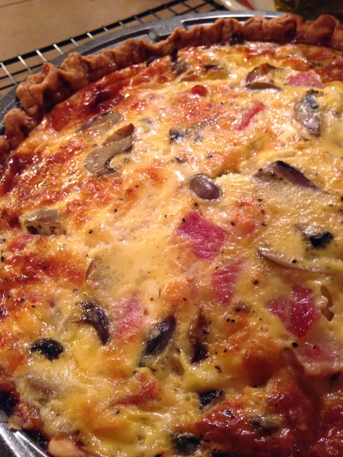 Ham, Mushroom and Cheese Quiche Turnips 2 Tangerines