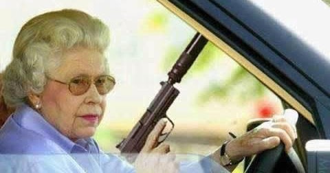 Queen Elizabeth NRA ~ Funny Joke Pictures