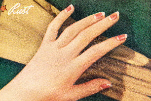 cherry marmalade -moon manicure