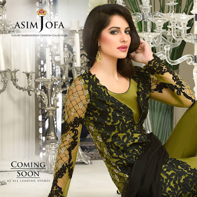 Asim Jofa Luxury Embroidered Chiffon Fall Dresses collection of 2016 Asim Jofa, Luxury Embroidered, Chiffon Fall Dresses, collection of 2016