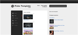 iTube Template 2.0 Blogger Template is a youtube style free premium blogger template, video blogger template, youtube.com support template