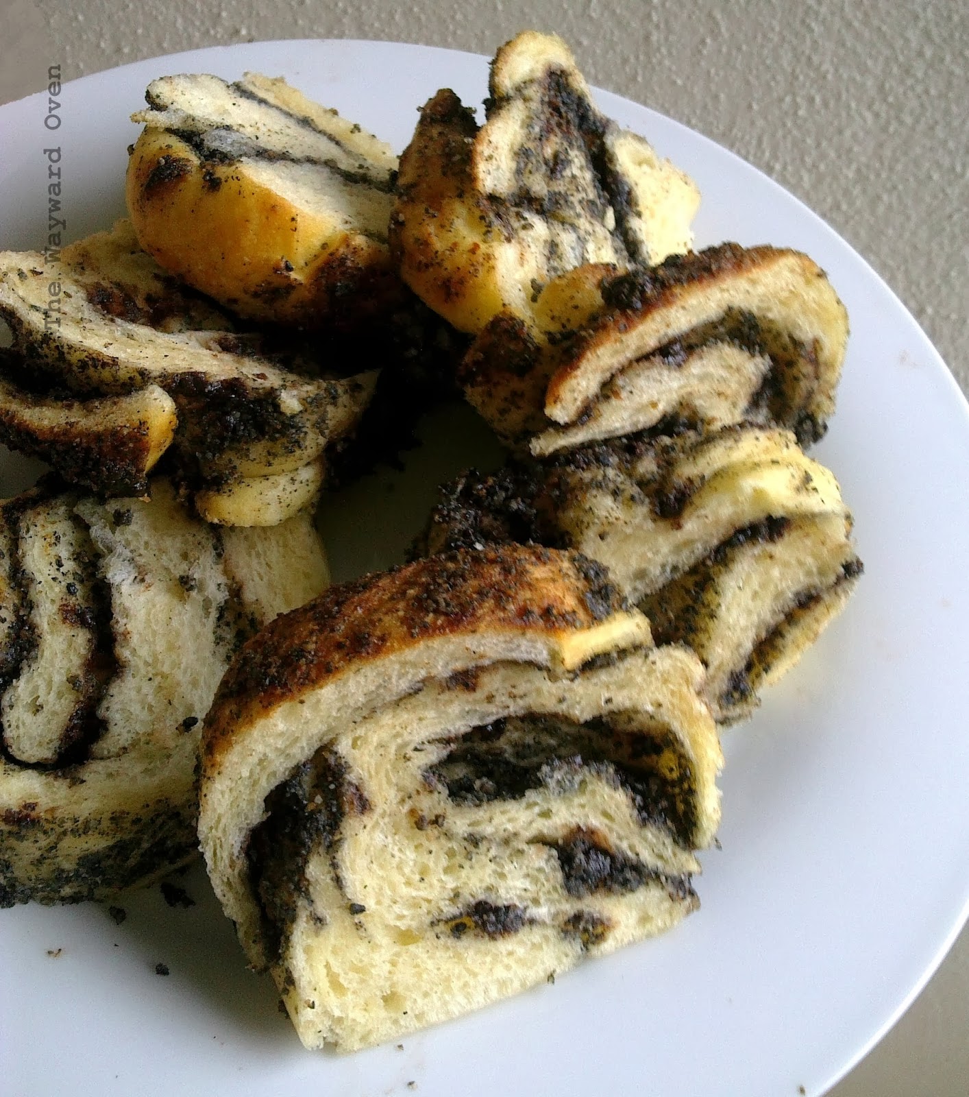 black sesame and chocolate twist