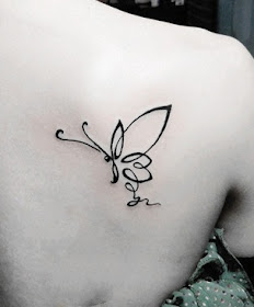 concise, small, butterfly tattoo