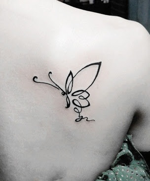 concise, small, butterfly tattoo