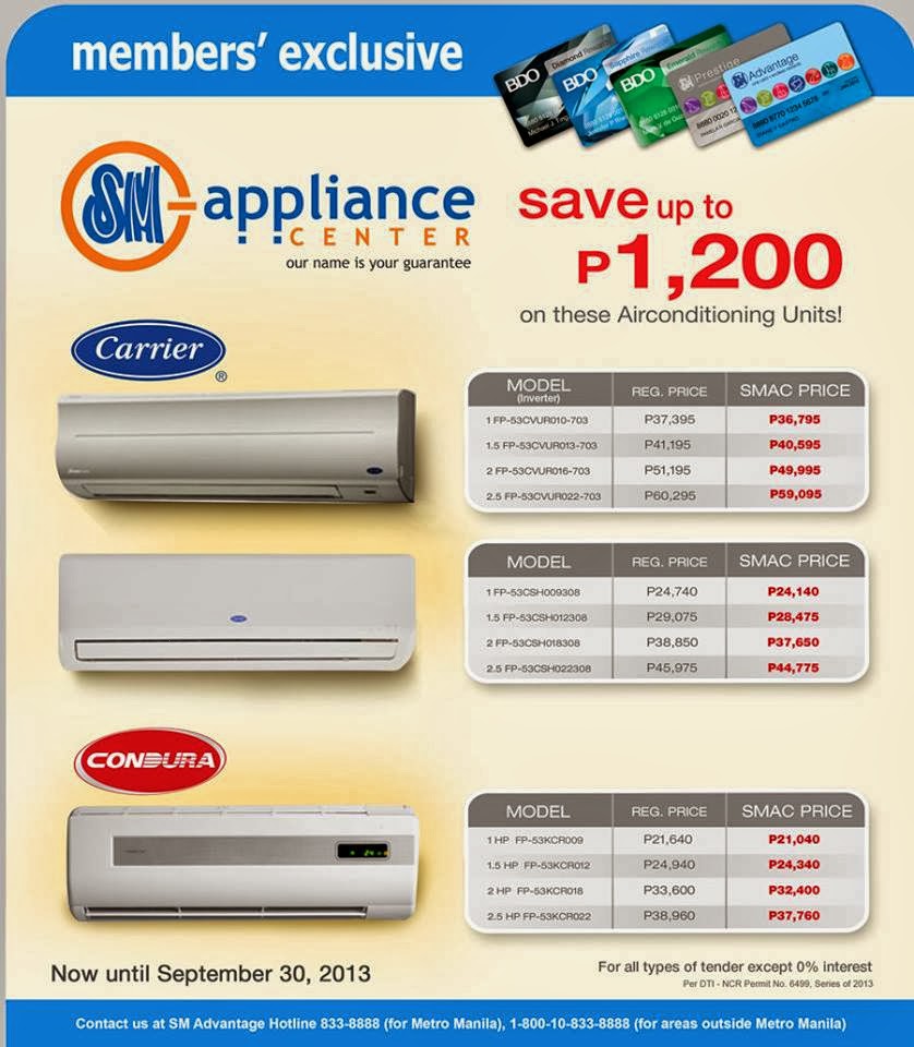 SM Advantage Card Member's Exclusive Discount on SM Appliances The
