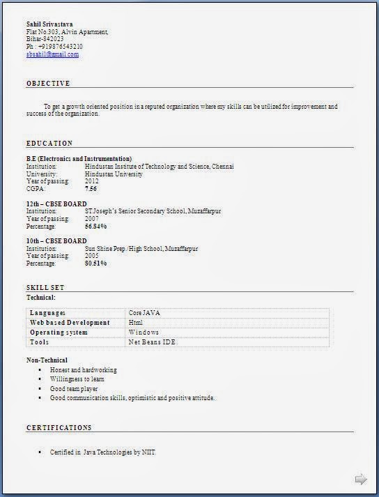 Resume Samples For Teachers Freshers Pdf