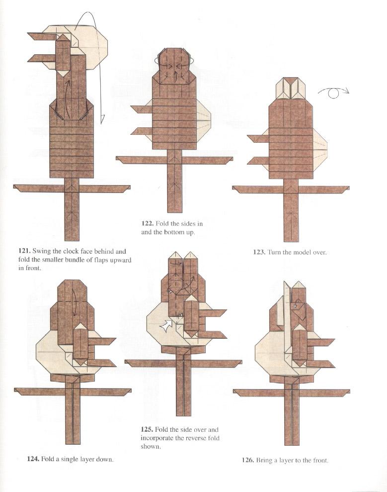 El arte del Origami Black Forest Cuckoo Clock
