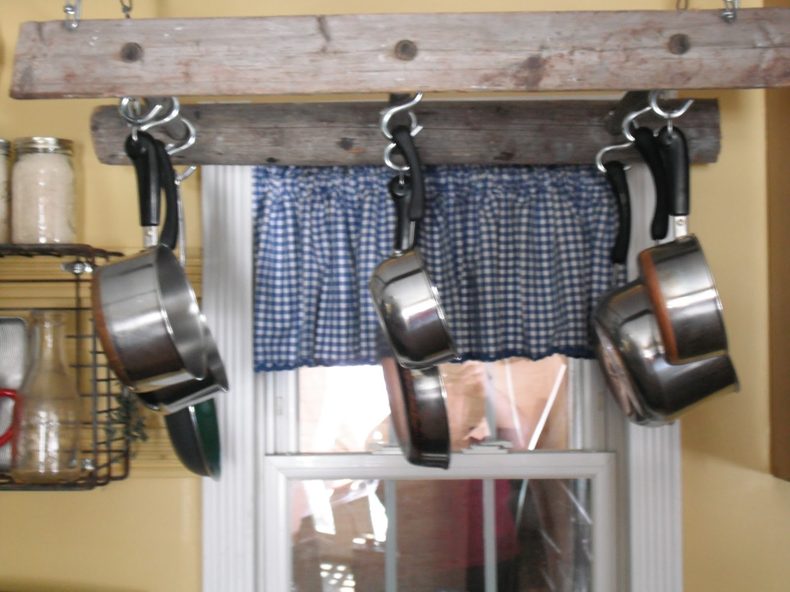 Little Cottage in the Country Making A Pot Rack From A Wooden Ladder