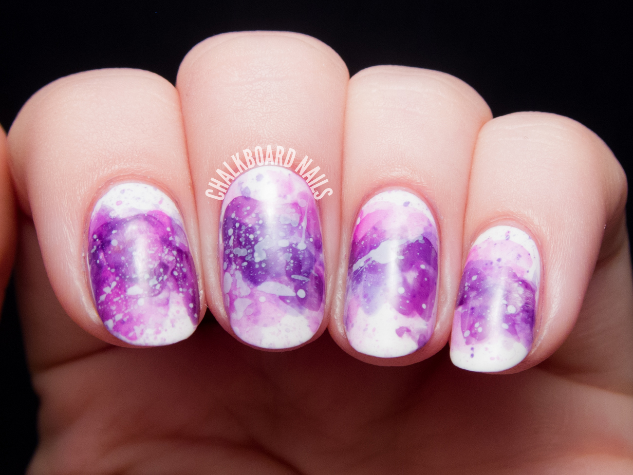 6. Pink and Purple Watercolor Nails - wide 2