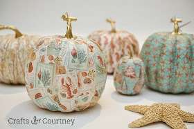 Crafts by Courtney | mod podge coastal pumpkins