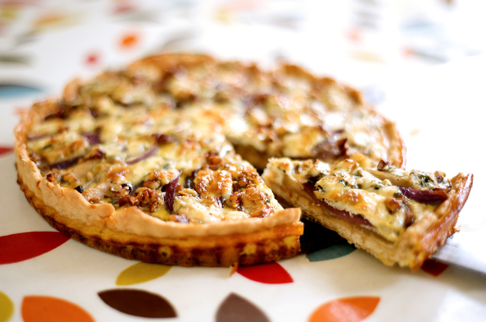 fee fi food yum Pear and Blue Cheese Tart