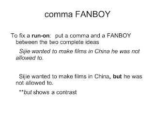 English and ESOL Lab Workshops: Fixing Fragments, Run-Ons, and Comma