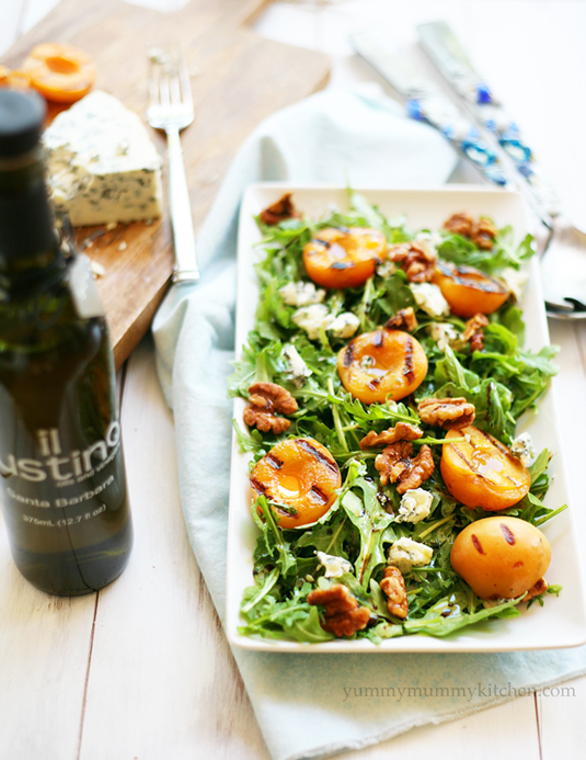 Grilled Apricot, and Candied Walnut Arugula Salad Yummy Mummy Kitchen A Vibrant